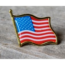 USA Flag Lapel Badge, Hat Pin